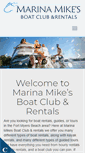 Mobile Screenshot of marinamikesboatrentals.com