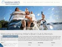 Tablet Screenshot of marinamikesboatrentals.com